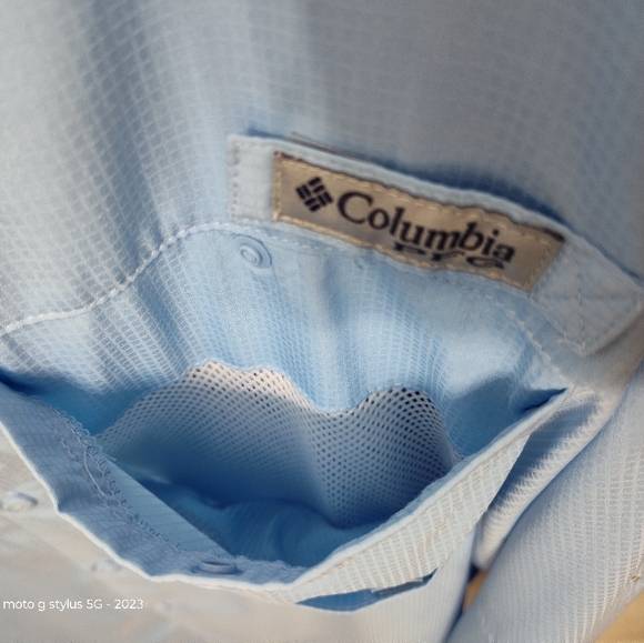 COLUMBIA Men's Tamiami Long Sleeve XXL Blue Fishing Shirt - Picture 4 of 9